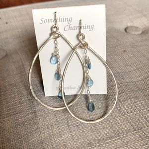 Something Charming Silver Loop Earrings